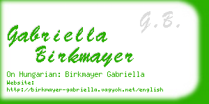 gabriella birkmayer business card